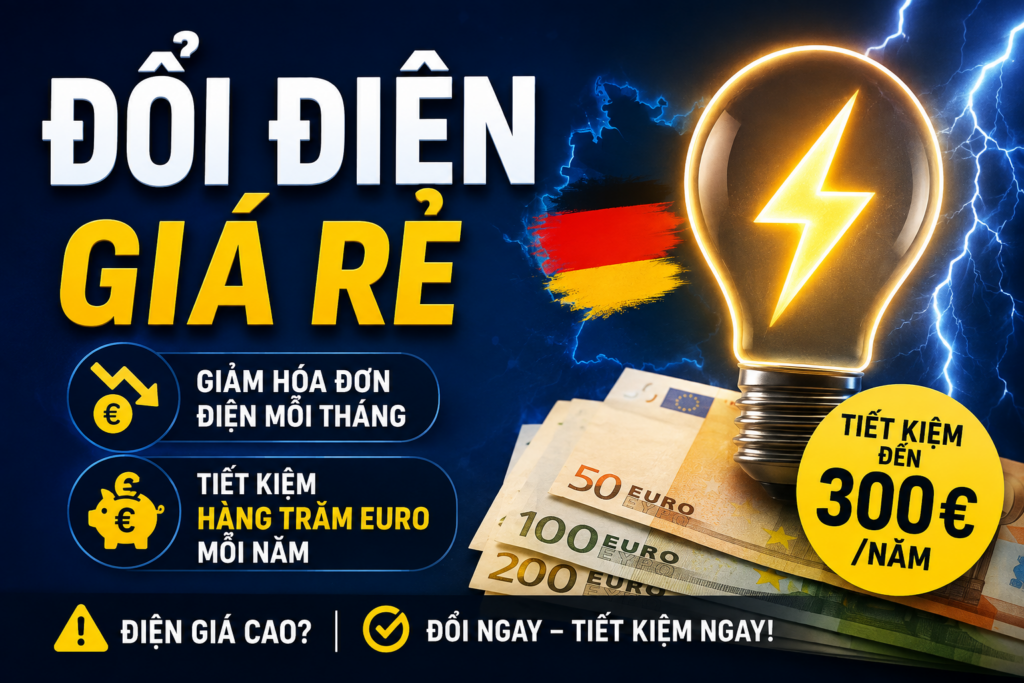 cách đổi hãng điện ở đức